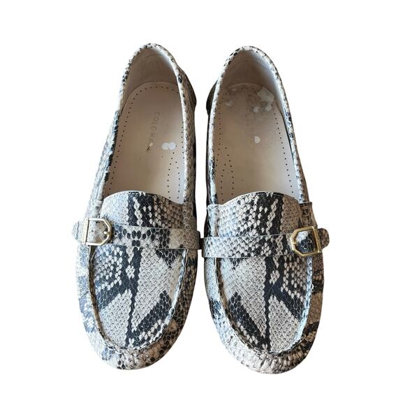 Cole Haan Driving Loafers Women's Size 7 Snakeskin Embossed Leather Slip On - Picture 5 of 8
